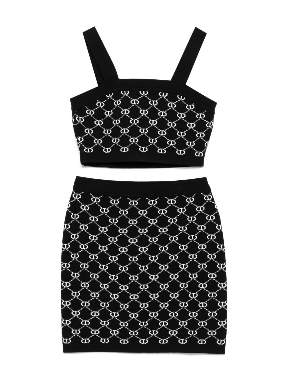 TWINSET Kids
logojacquard 스커트 set set of two